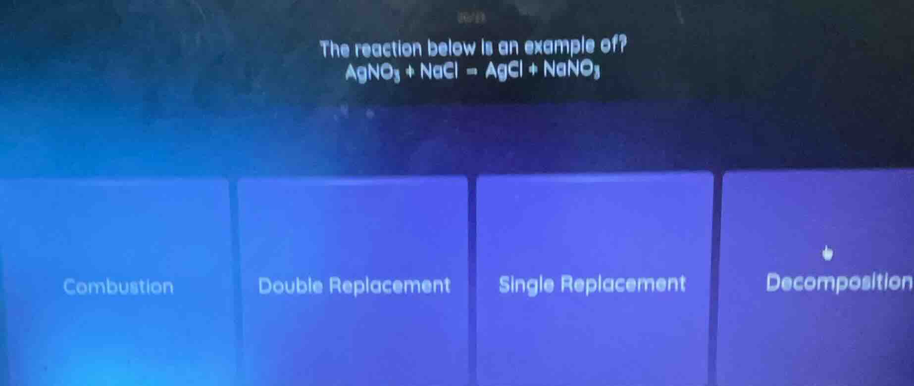 the reaction below is an example of? $ce{agno_{3} + nacl = agcl + nano_…