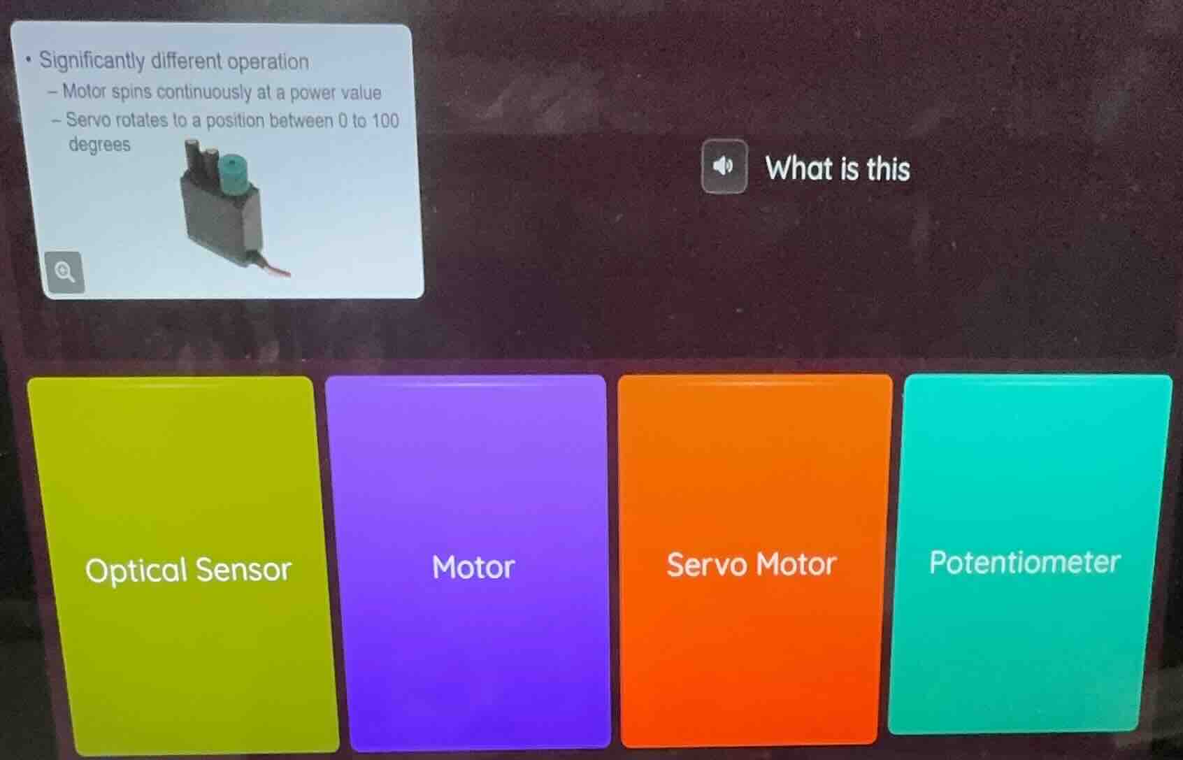 • significantly different operation – motor spins continuously at a pow…