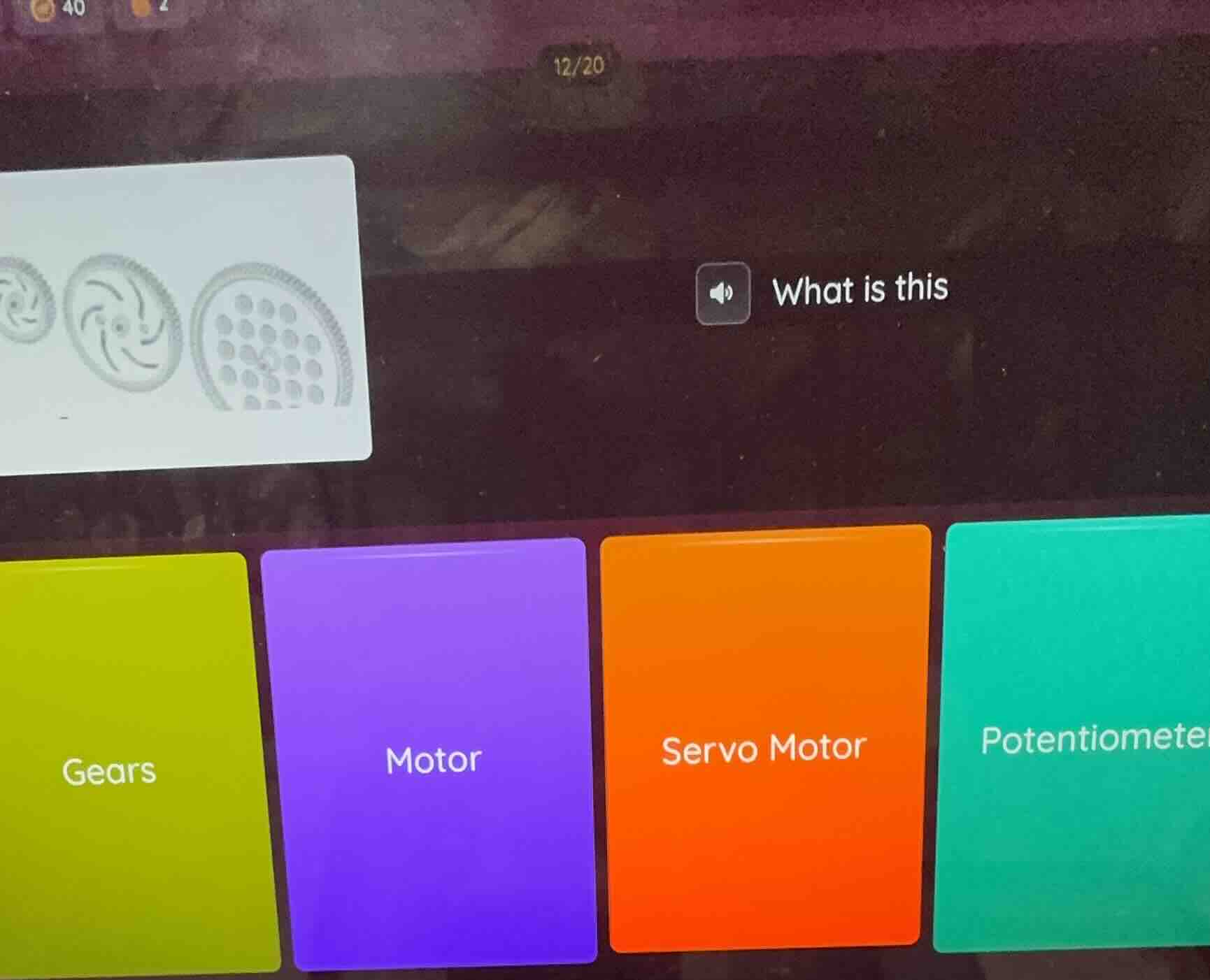 12/20 what is this gears motor servo motor potentiometer