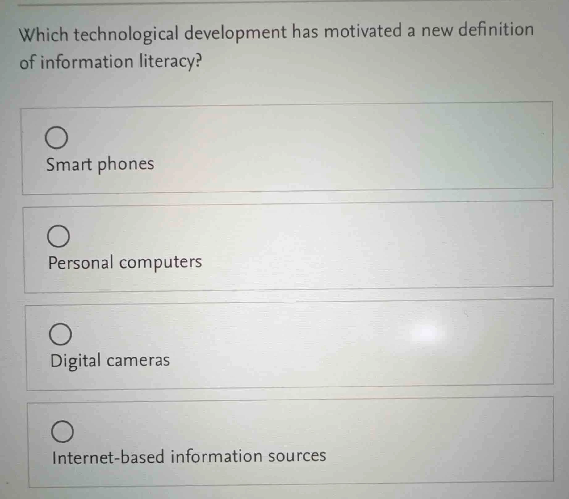 which technological development has motivated a new definition of infor…