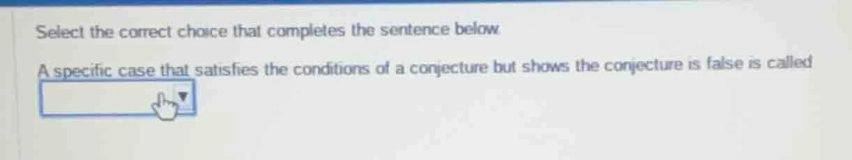 select the correct choice that completes the sentence below a specific …