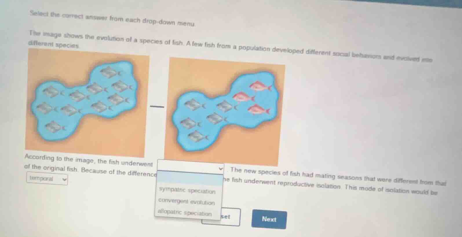select the correct answer from each drop - down menu. the image shows t…