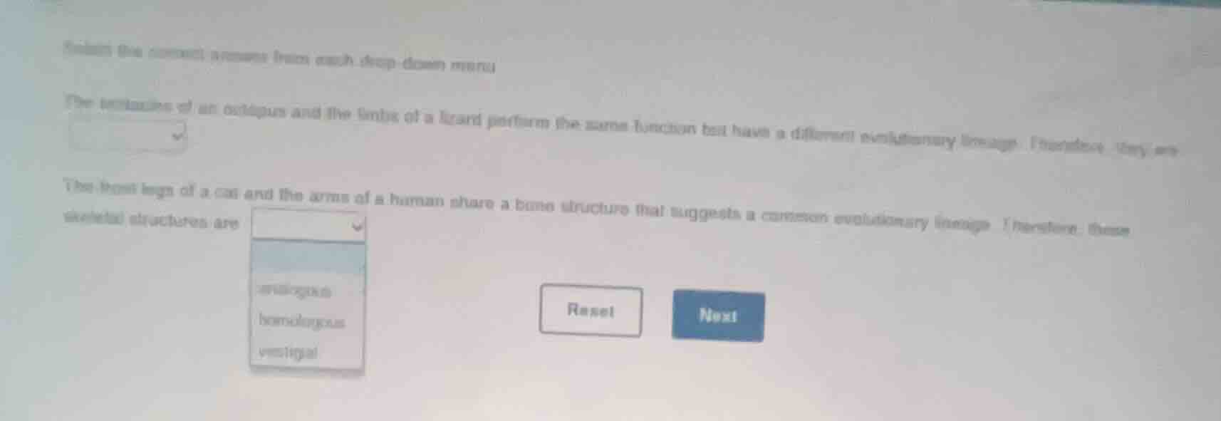 select the correct answers from each drop - down menu the tentacles of …