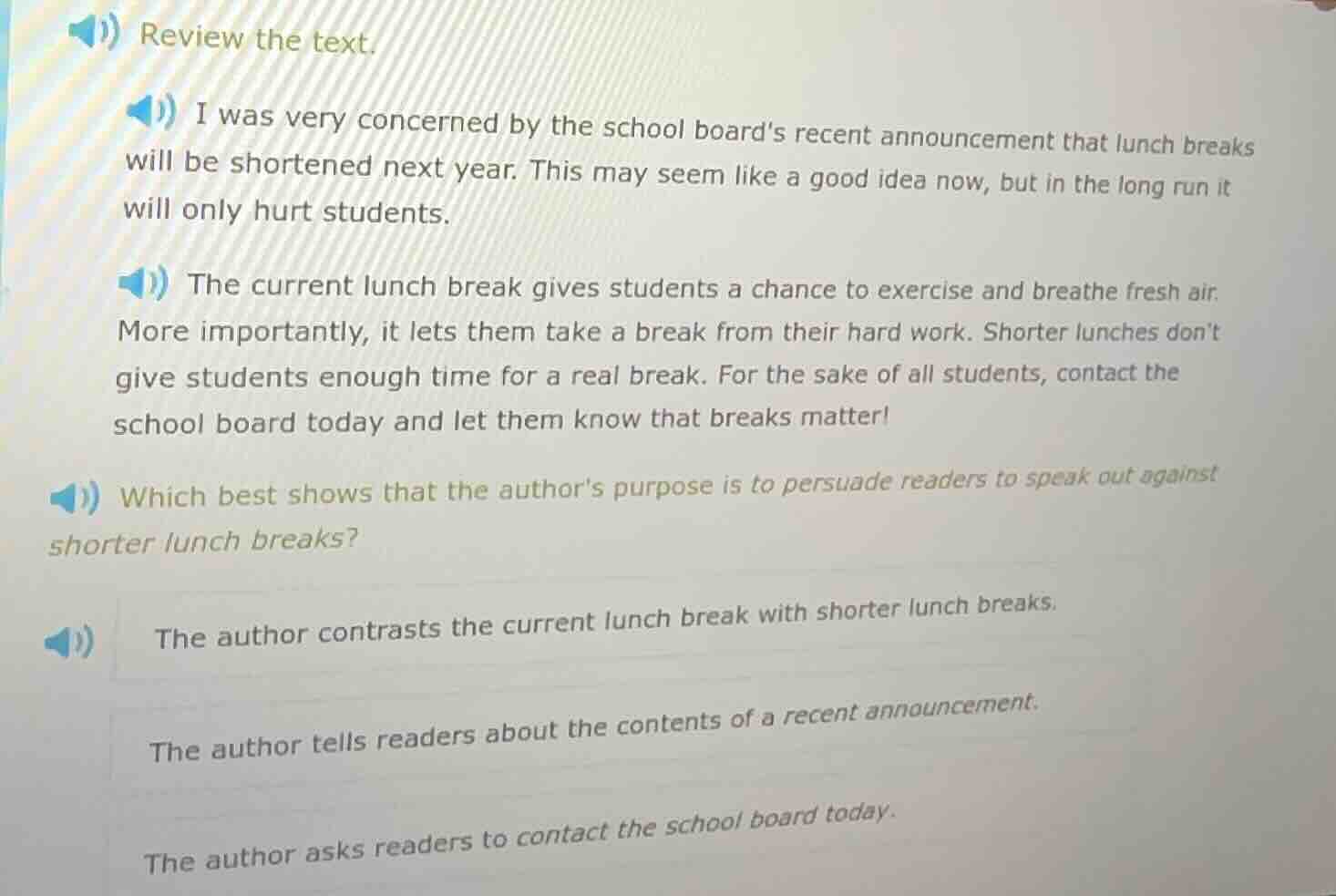 review the text. i was very concerned by the school boards recent annou…