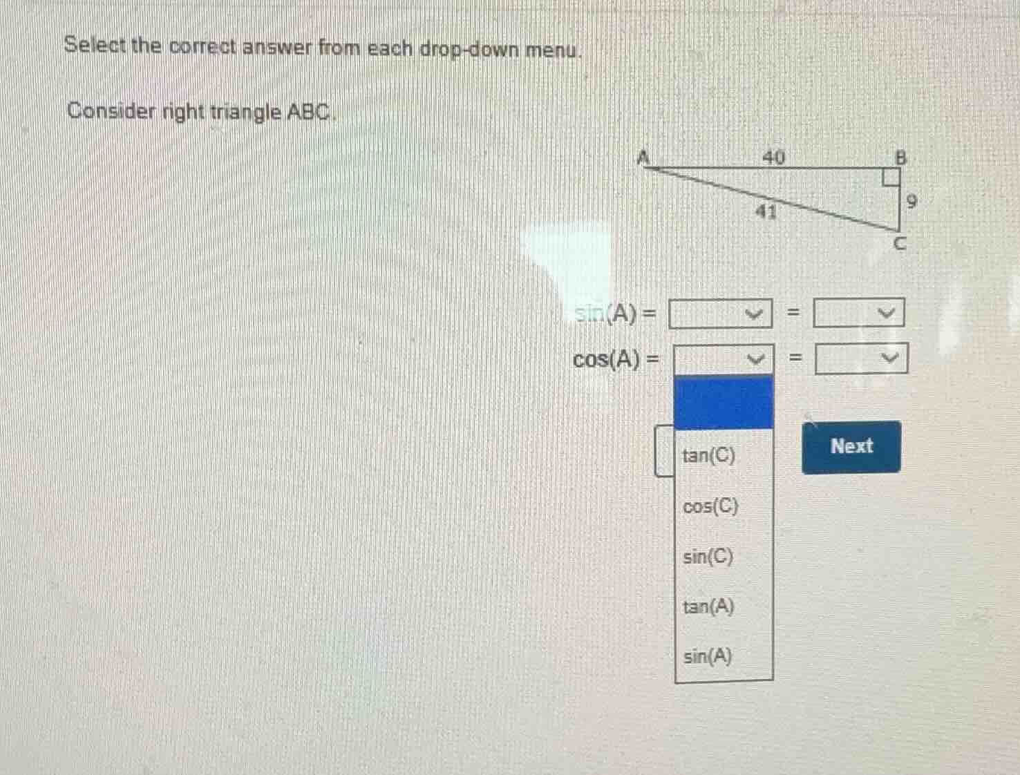 select the correct answer from each drop - down menu. consider right tr…