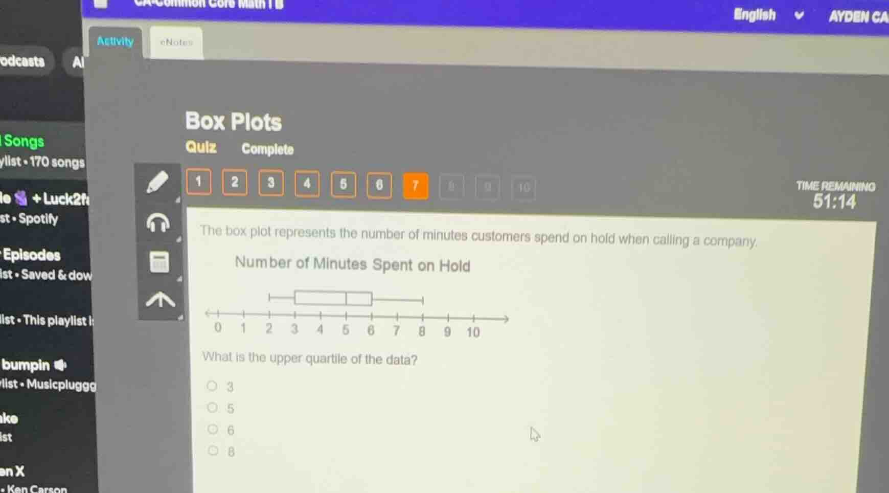 box plots quiz complete 1 2 3 4 5 6 7 8 9 10 the box plot represents th…