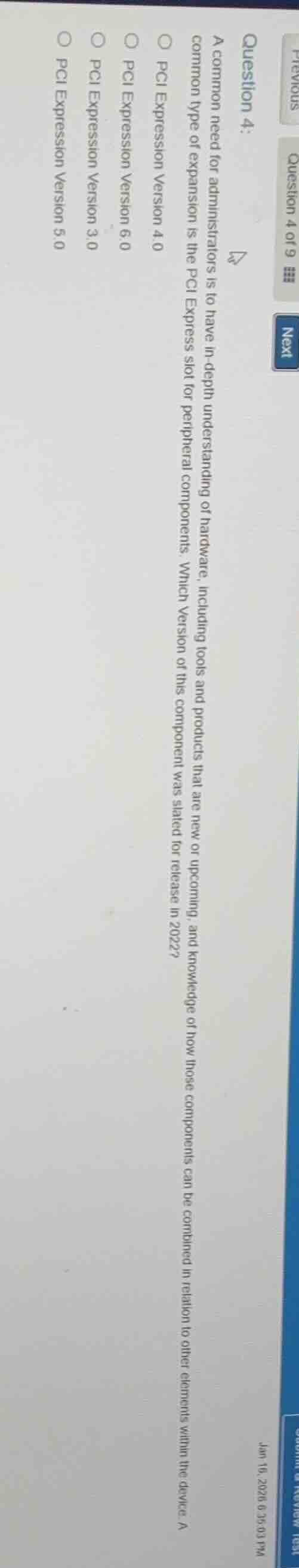 question 4: a common need for administrators is to have in - depth unde…