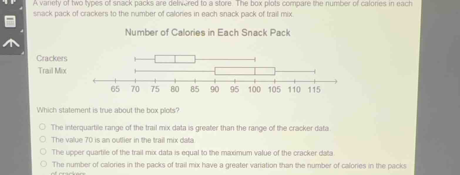 a variety of two types of snack packs are delivered to a store. the box…
