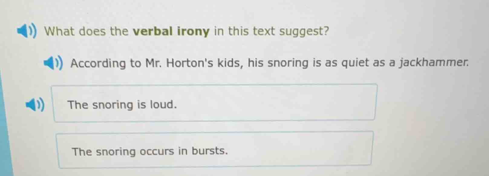 what does the verbal irony in this text suggest? according to mr. horto…