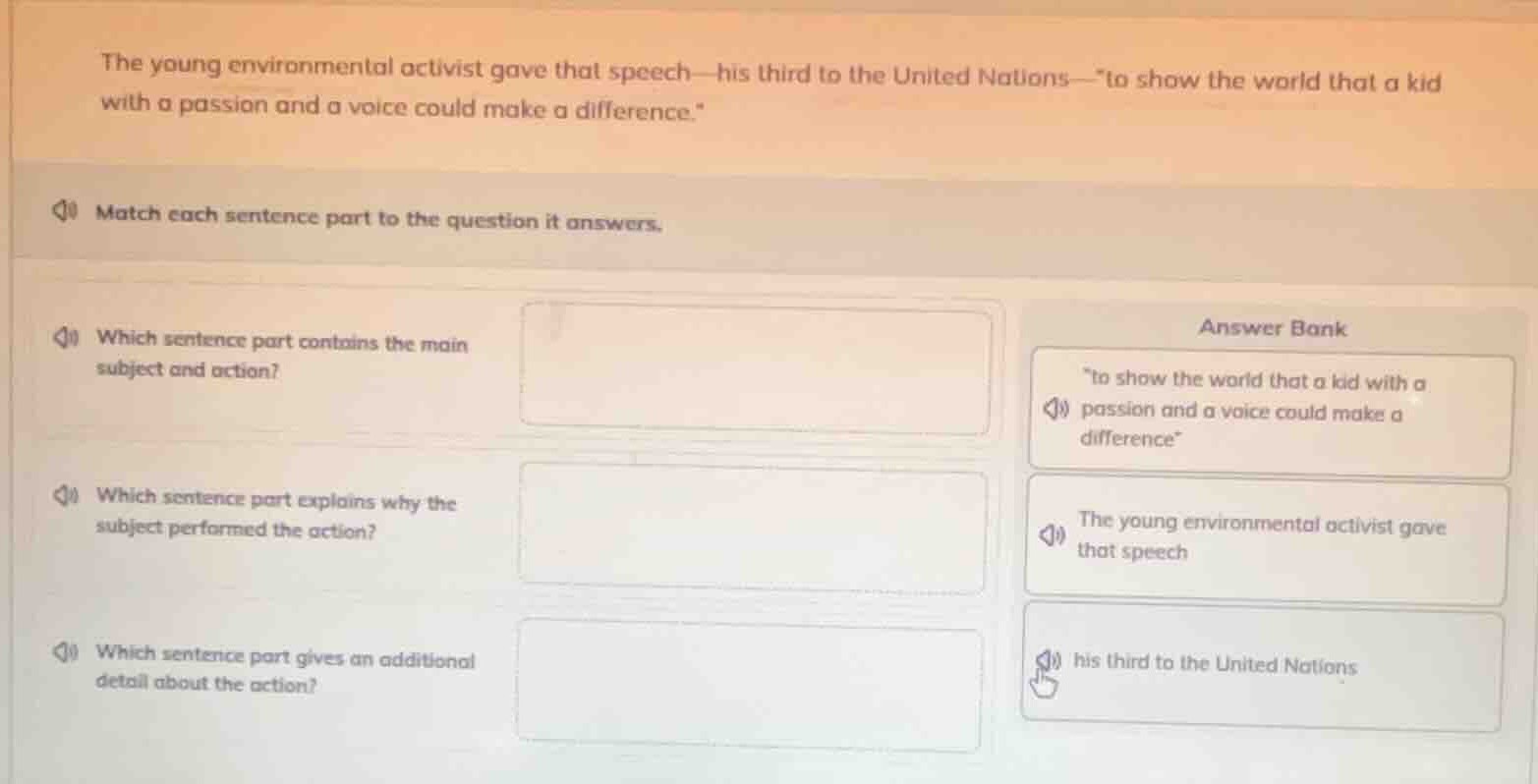 the young environmental activist gave that speech—his third to the unit…