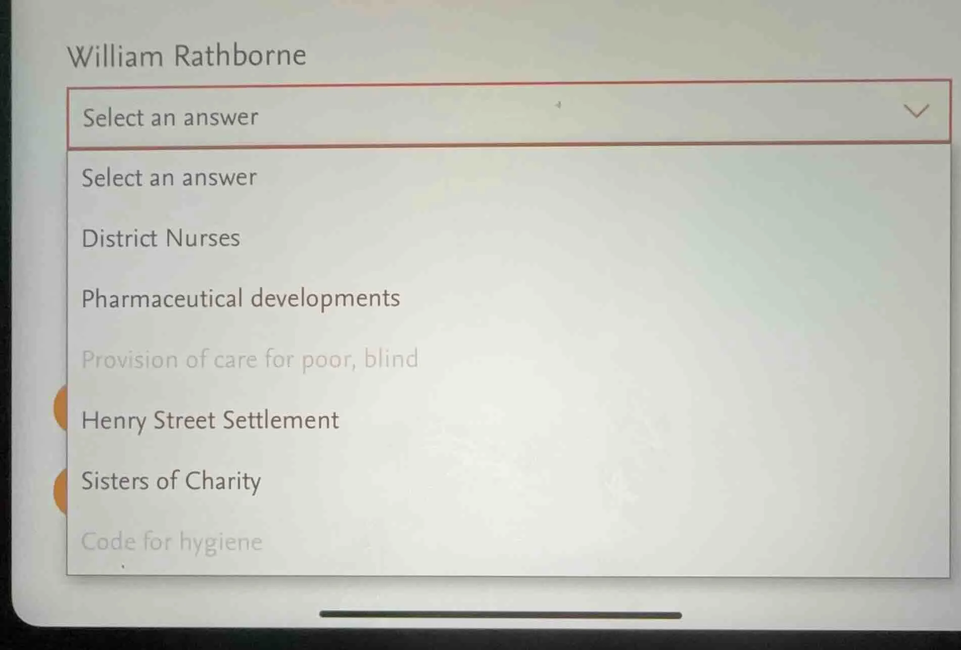 william rathborne select an answer select an answer district nurses pha…