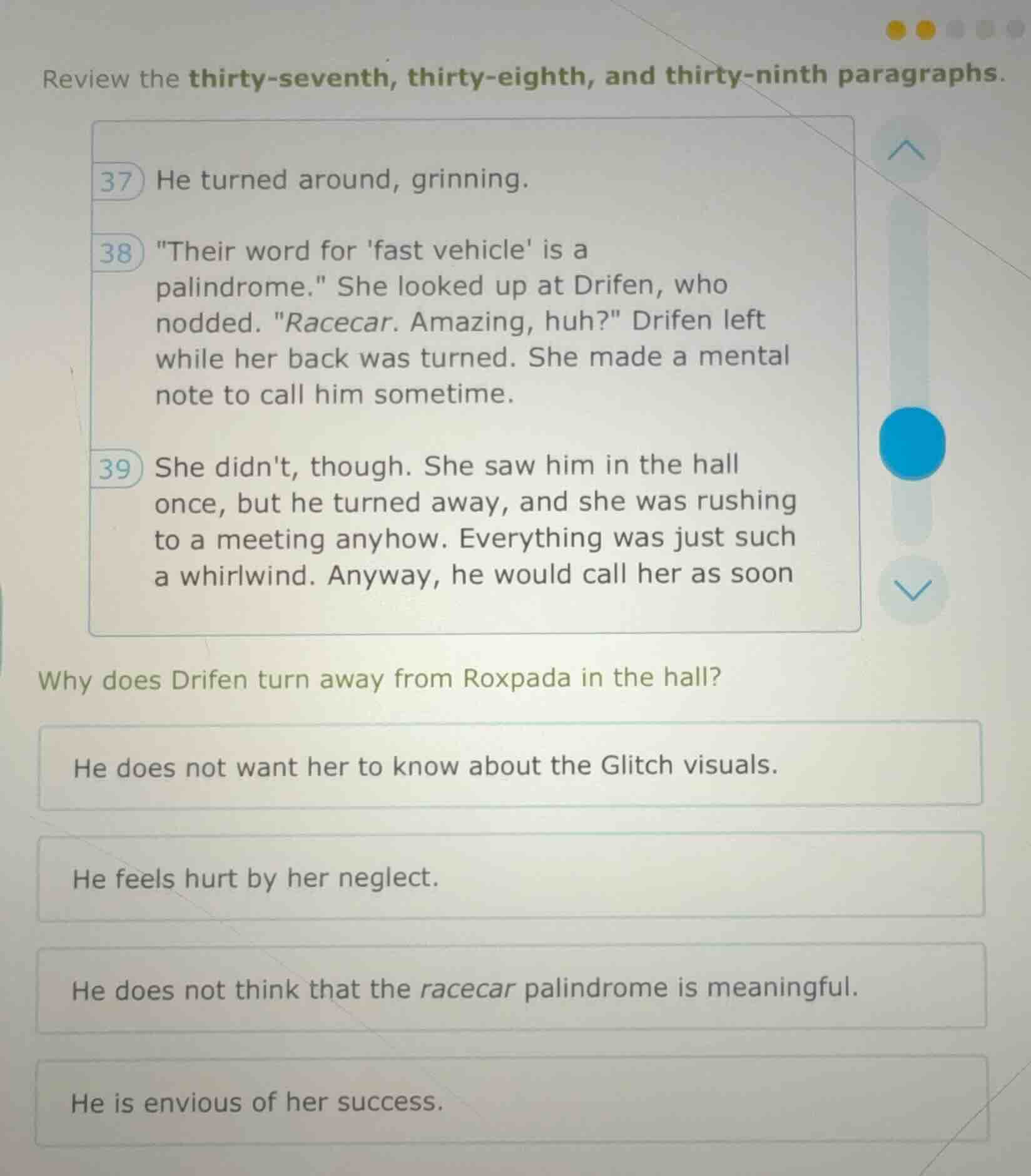 review the thirty - seventh, thirty - eighth, and thirty - ninth paragr…