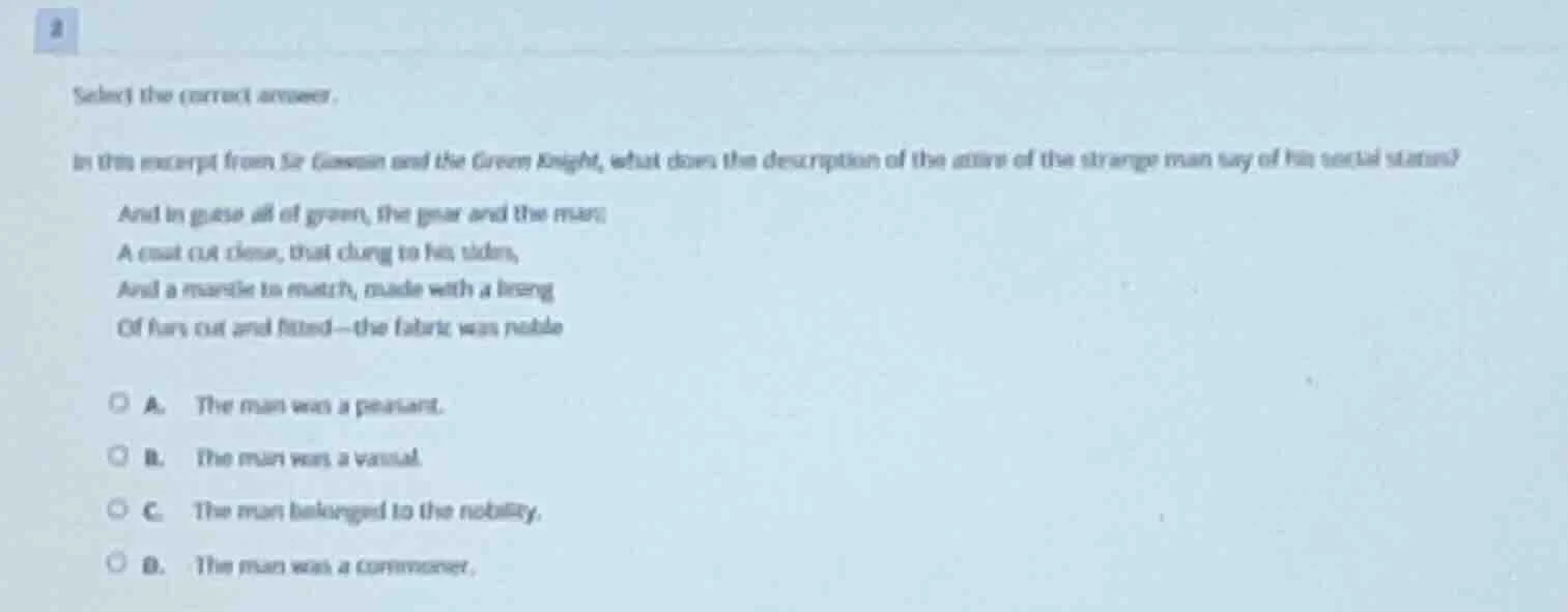 select the correct answer. in this excerpt from sir gawain and the gree…