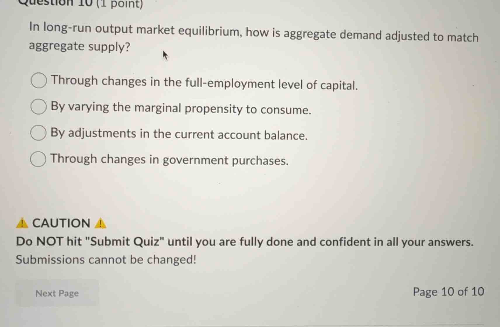 question 10 (1 point) in long - run output market equilibrium, how is a…