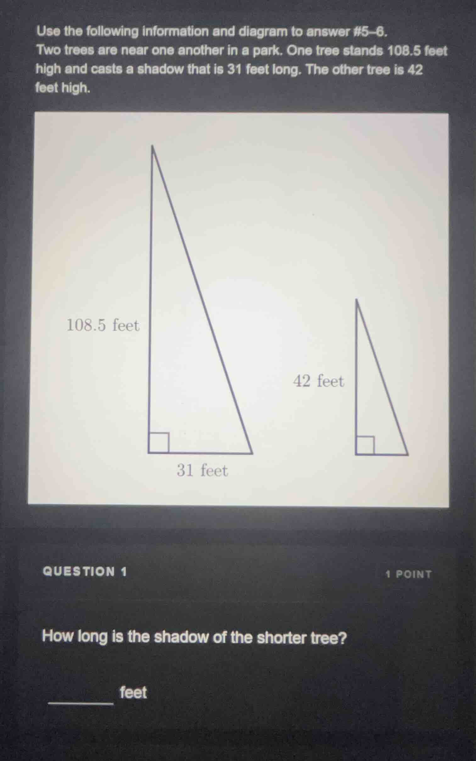 use the following information and diagram to answer #5–6. two trees are…