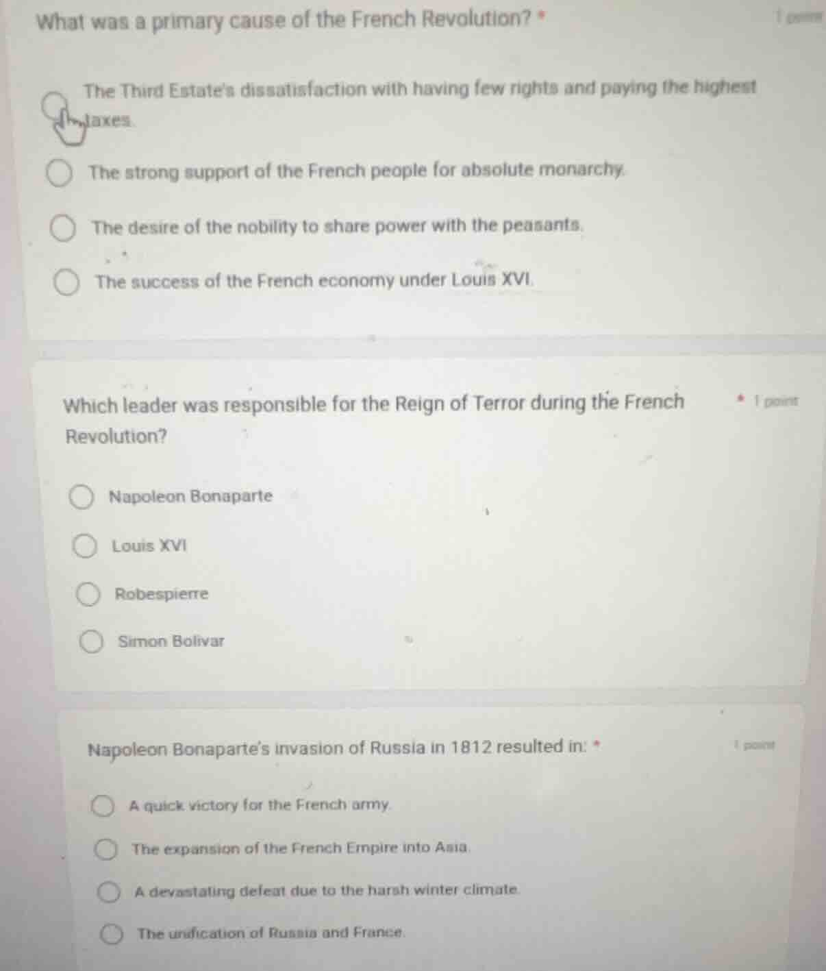 what was a primary cause of the french revolution? the third estates di…