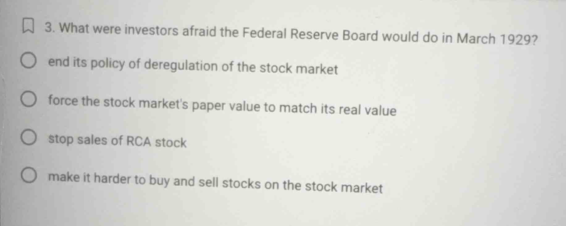 3. what were investors afraid the federal reserve board would do in mar…