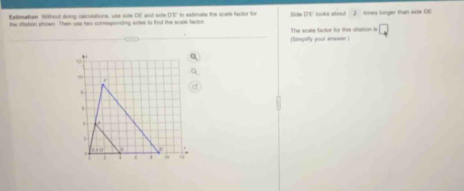 estimation without doing calculations, use side de and side de to estim…