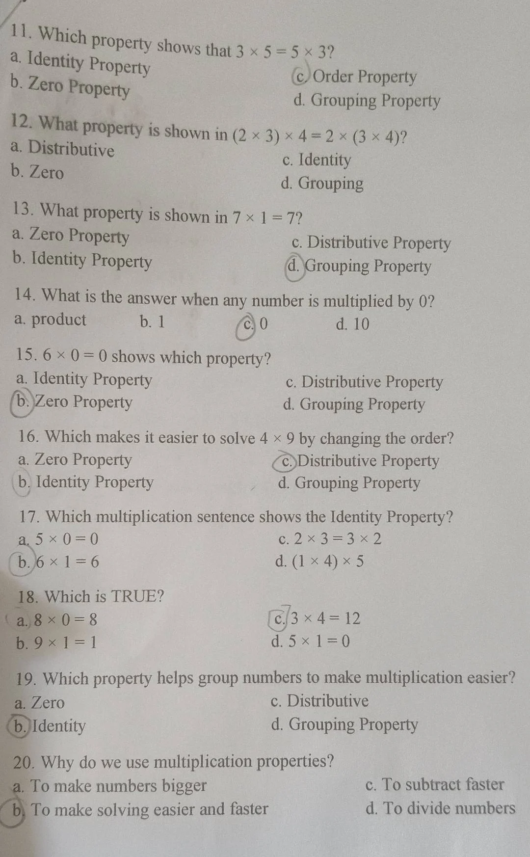 11. which property shows that $3 \\times 5 = 5 \\times 3$? a. identity …