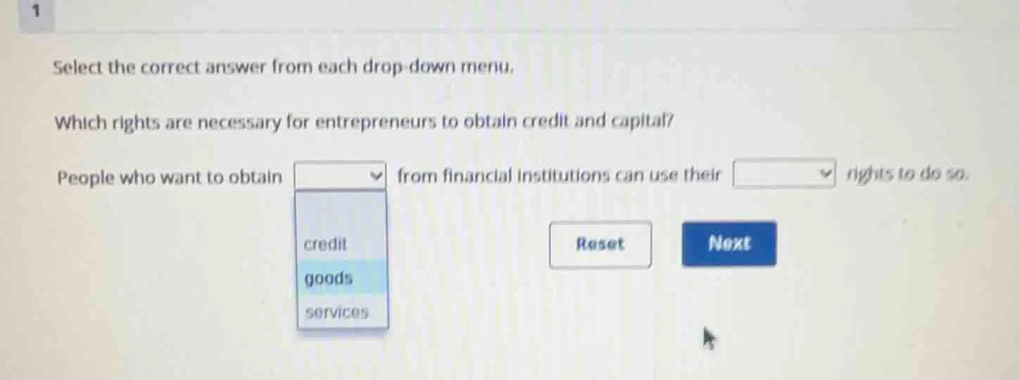 select the correct answer from each drop - down menu. which rights are …