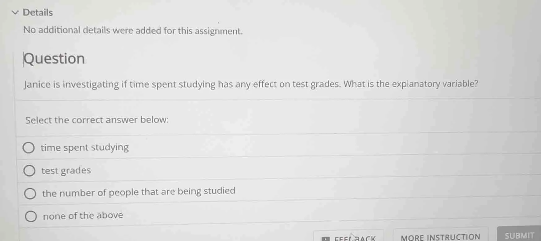 details no additional details were added for this assignment. question …