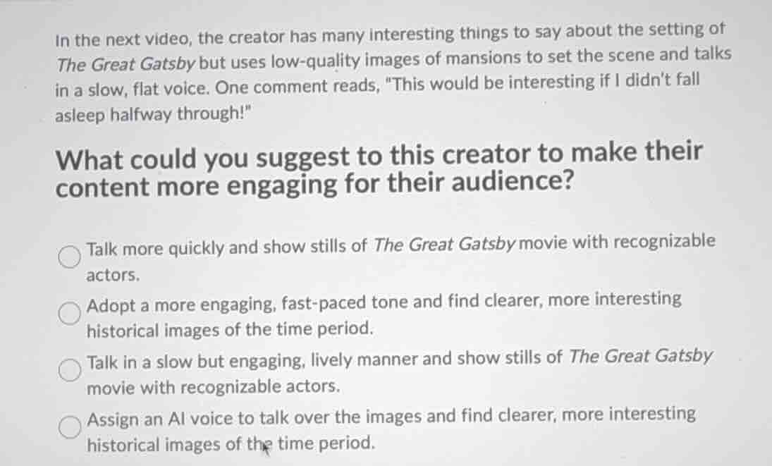 in the next video, the creator has many interesting things to say about…