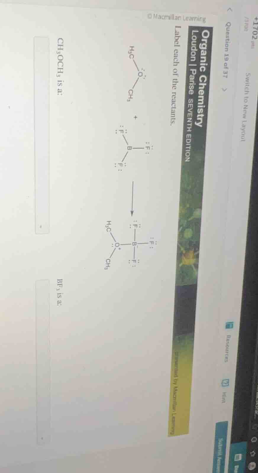 organic chemistry loudon | parise seventh edition label each of the rea…