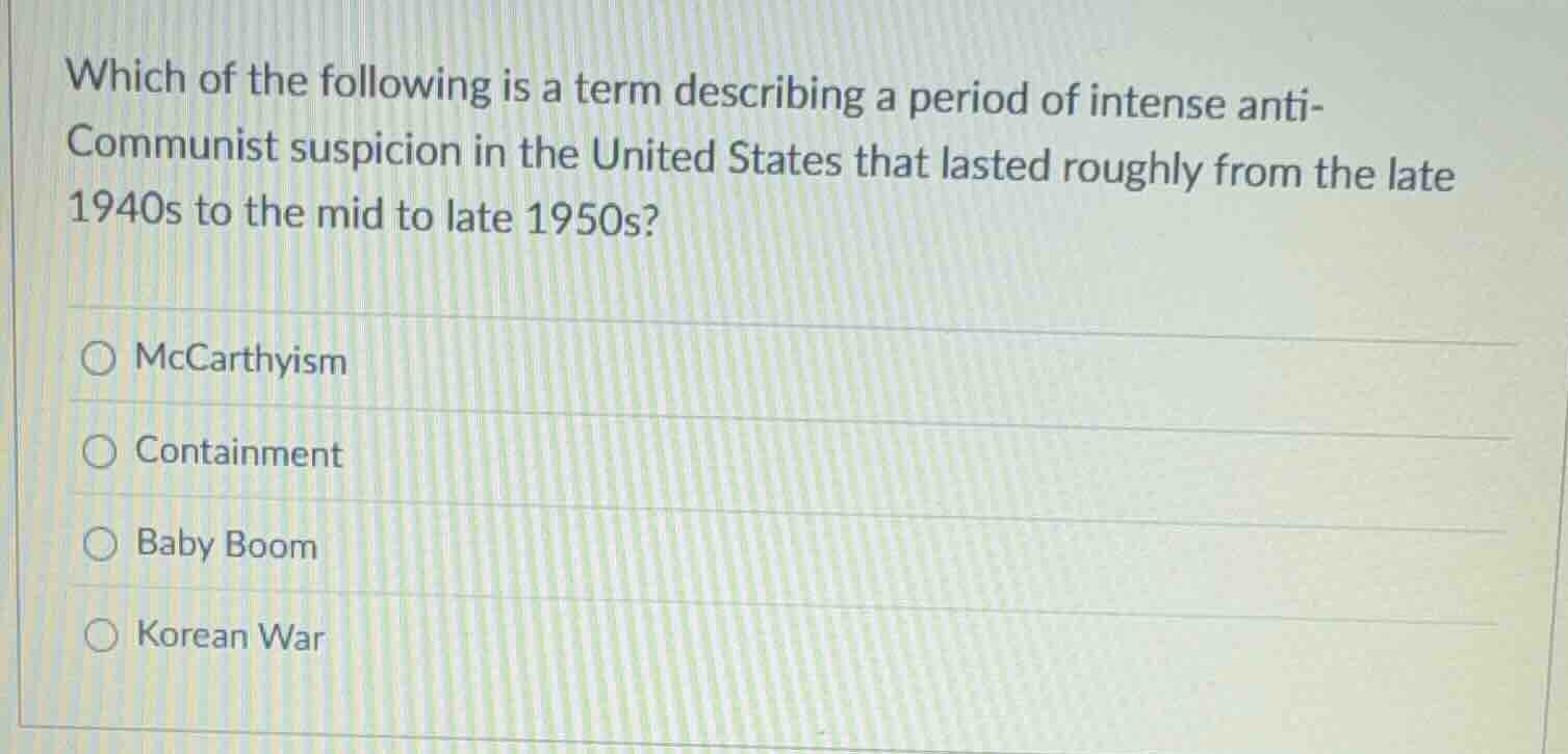 which of the following is a term describing a period of intense anti-co…