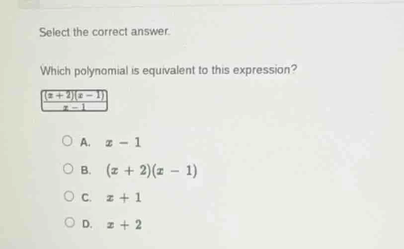 select the correct answer. which polynomial is equivalent to this expre…