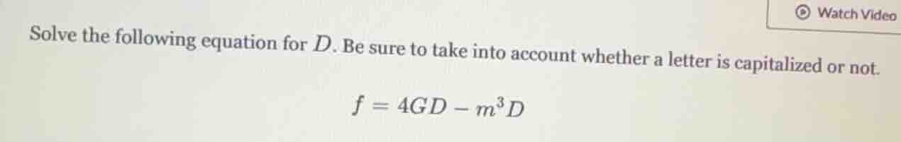 solve the following equation for d. be sure to take into account whethe…