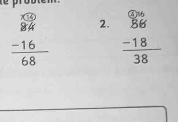 7 14 8 4 -16 ---- 68 2. 4 16 5 6 -18 ---- 38