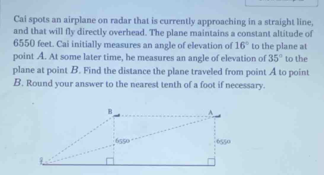 cai spots an airplane on radar that is currently approaching in a strai…