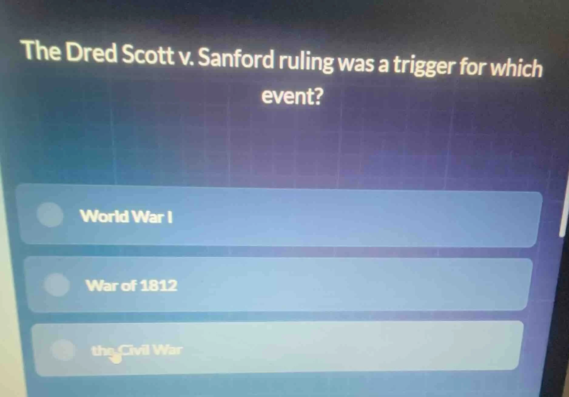 the dred scott v. sanford ruling was a trigger for which event? world w…