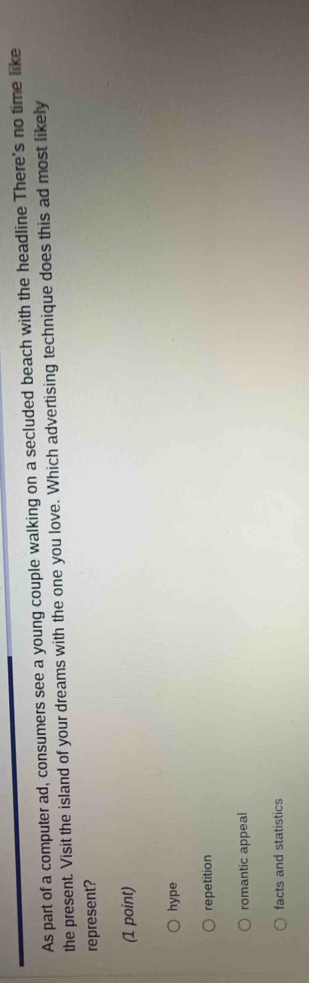 as part of a computer ad, consumers see a young couple walking on a sec…