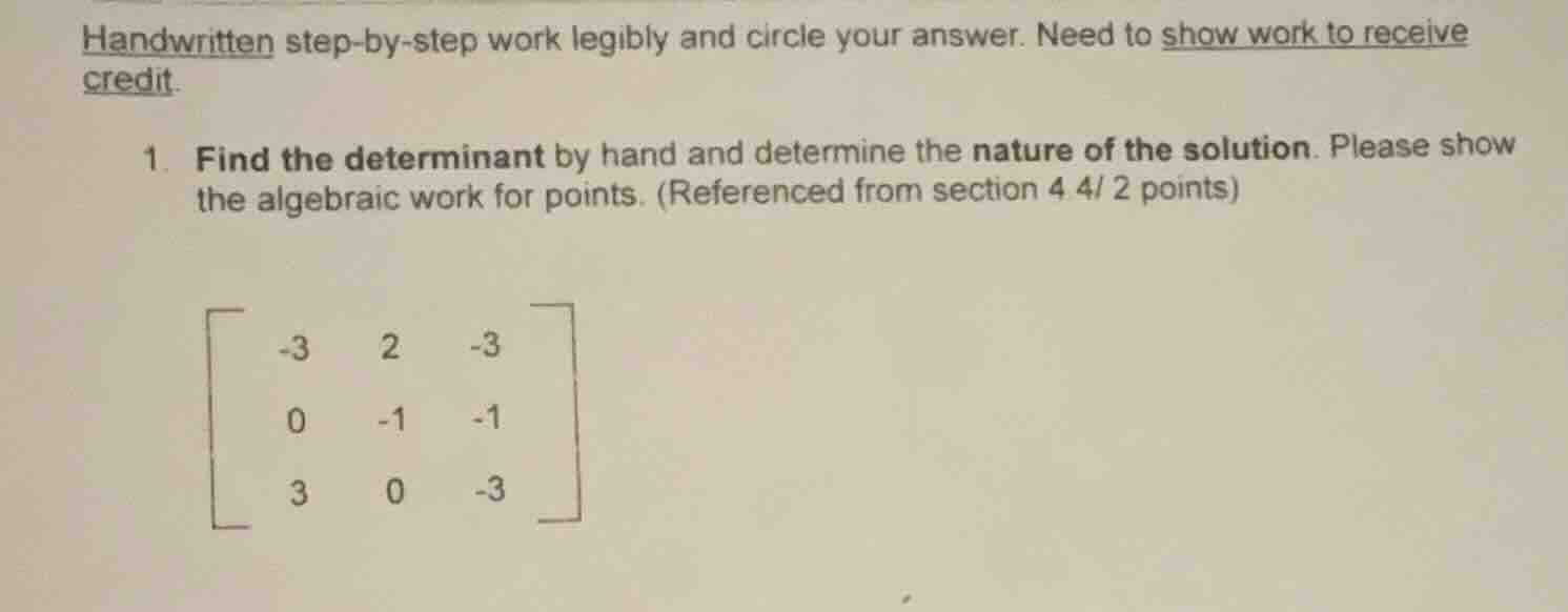 handwritten step-by-step work legibly and circle your answer. need to s…