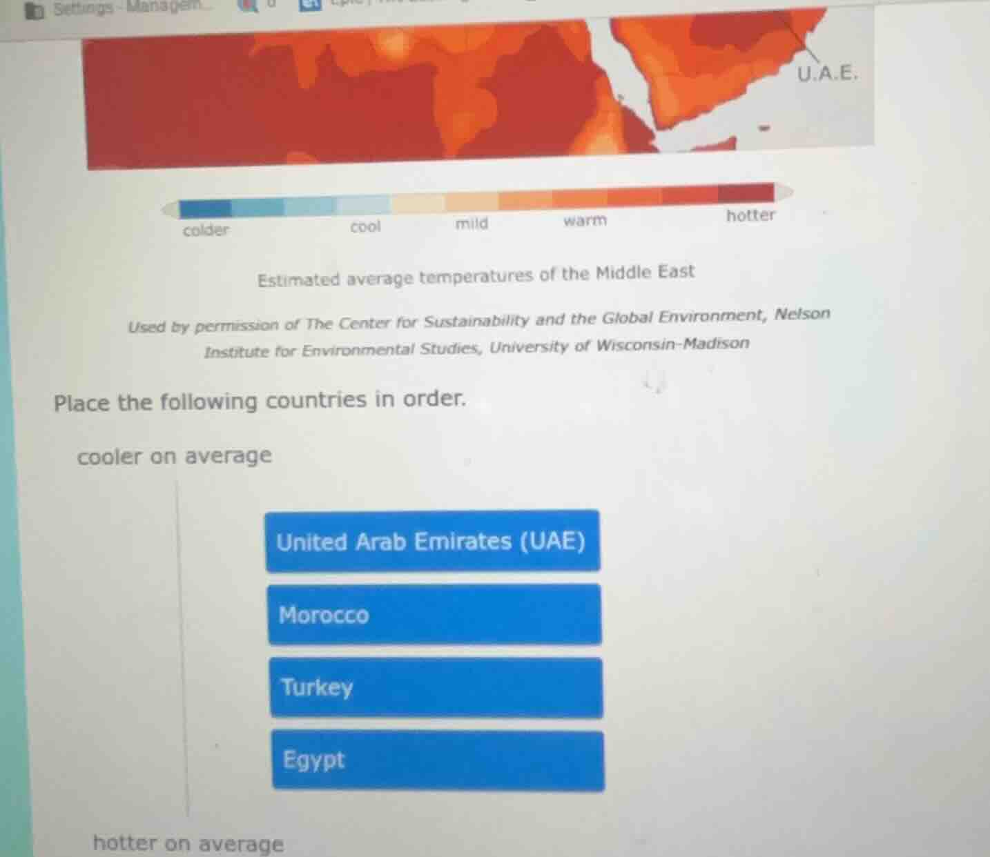 estimated average temperatures of the middle east used by permission of…