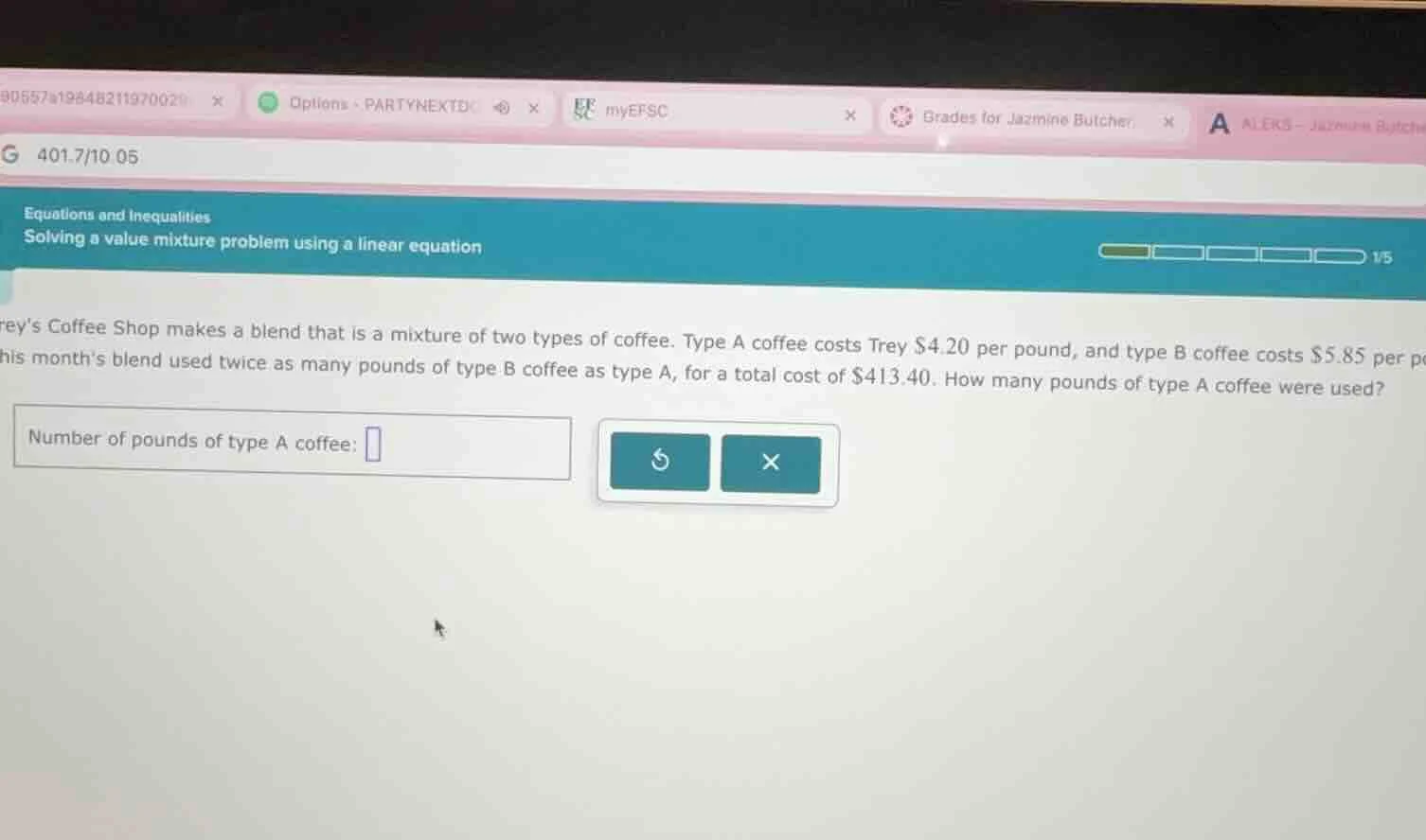 equations and inequalities solving a value mixture problem using a line…