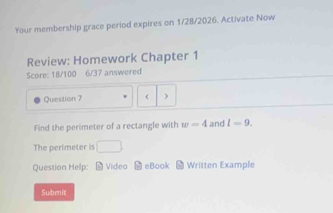 your membership grace period expires on 1/28/2026. activate now review:…