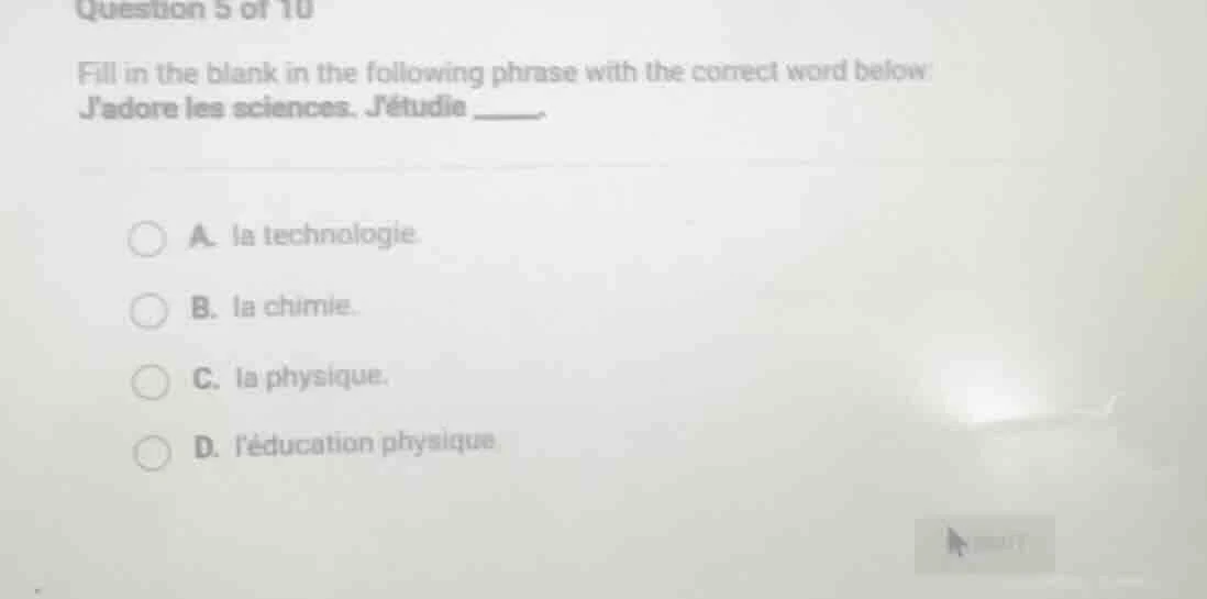 question 5 of 10 fill in the blank in the following phrase with the cor…