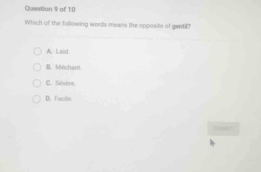 question 9 of 10 which of the following words means the opposite of gen…