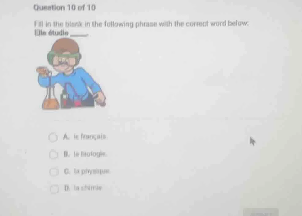 question 10 of 10 fill in the blank in the following phrase with the co…