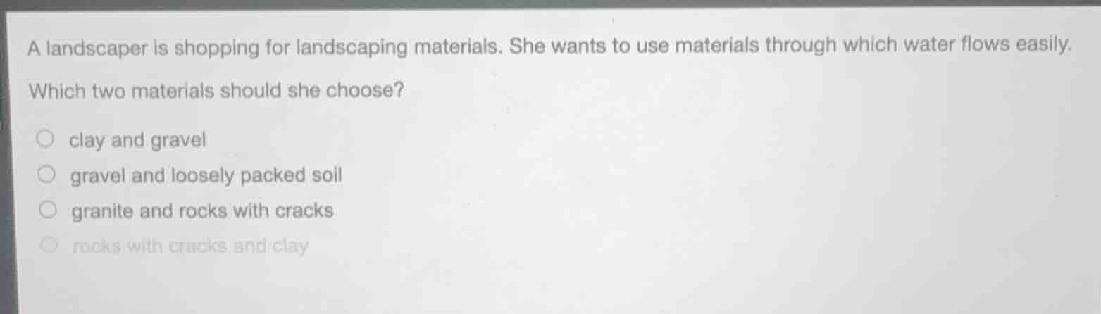 a landscaper is shopping for landscaping materials. she wants to use ma…