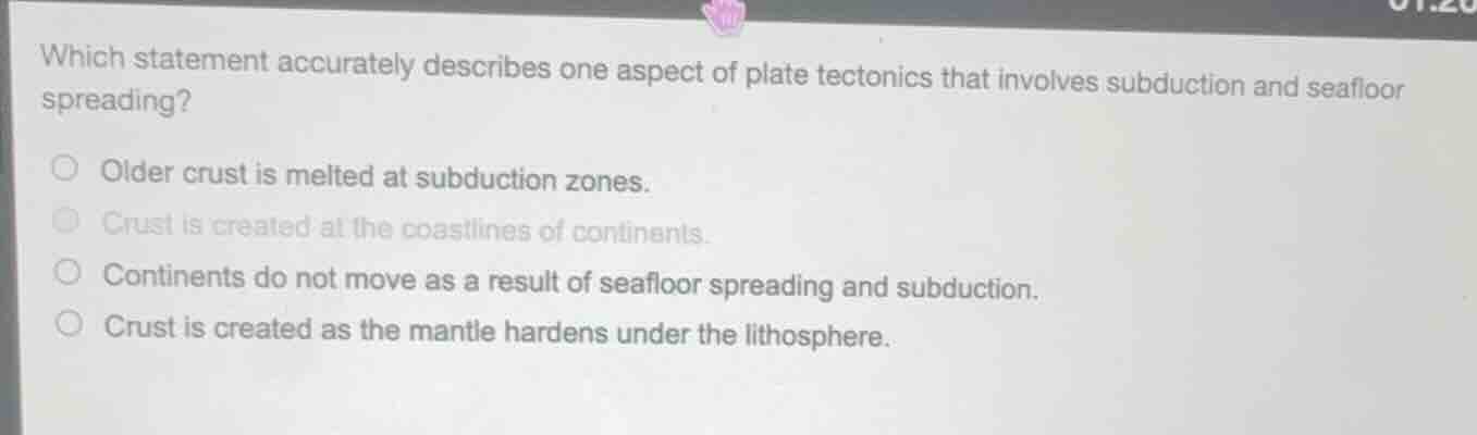 which statement accurately describes one aspect of plate tectonics that…