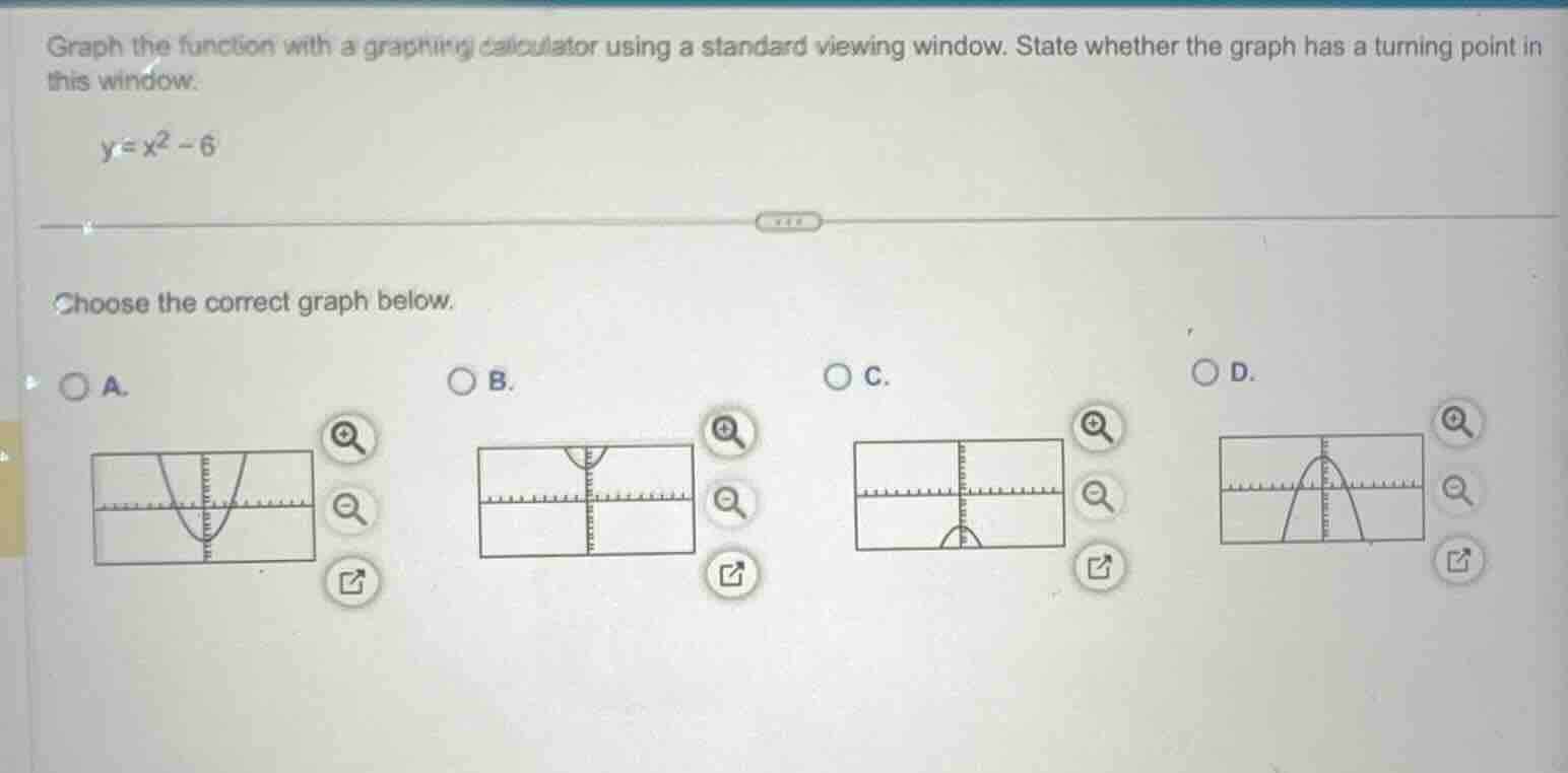 graph the function with a graphing calculator using a standard viewing …