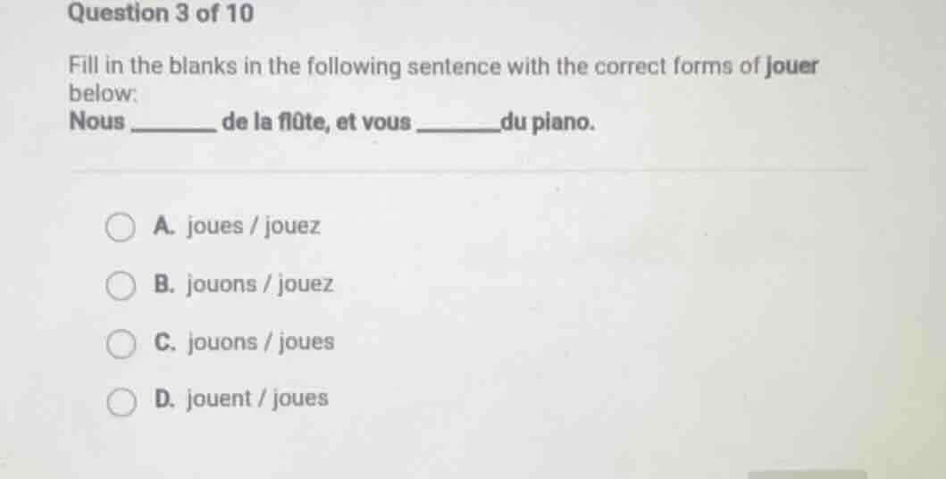 question 3 of 10 fill in the blanks in the following sentence with the …