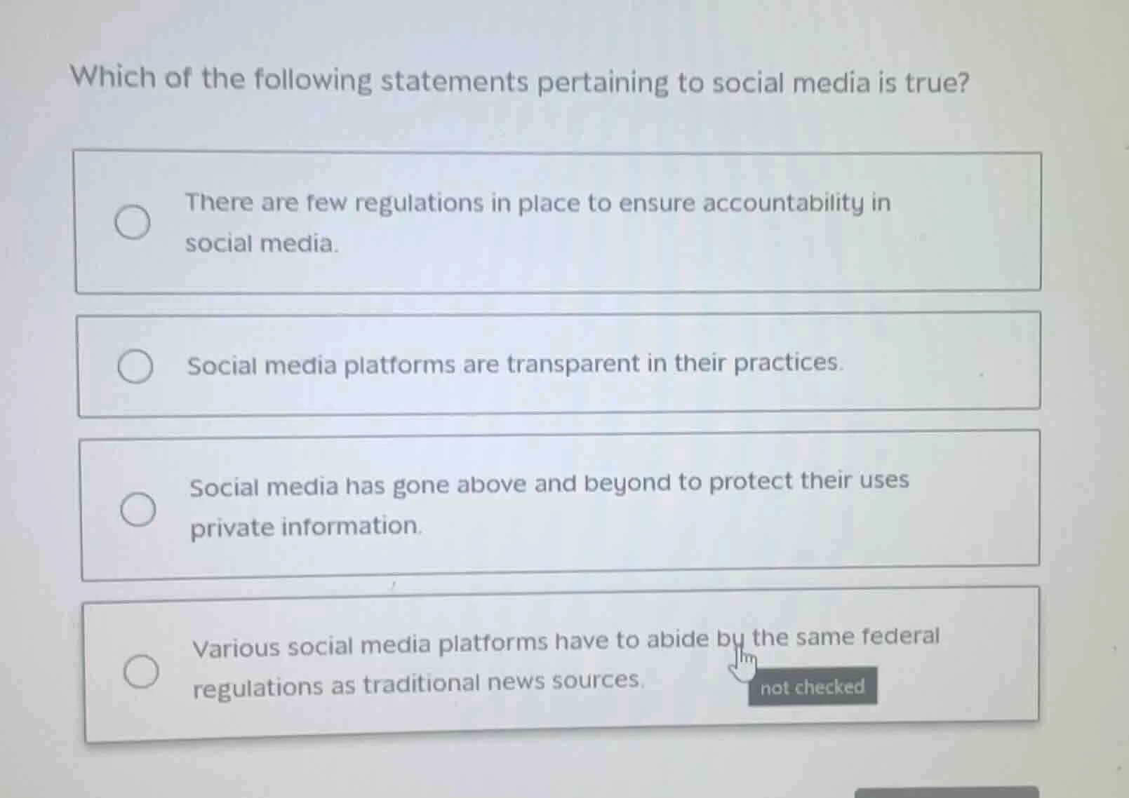 which of the following statements pertaining to social media is true? t…