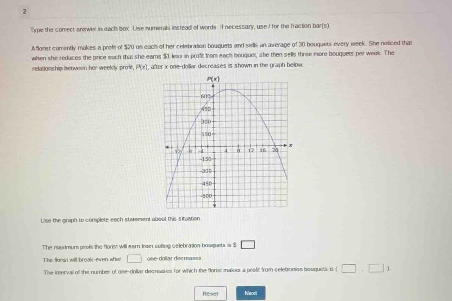 type the correct answer in each box. use numerals instead of words. if …