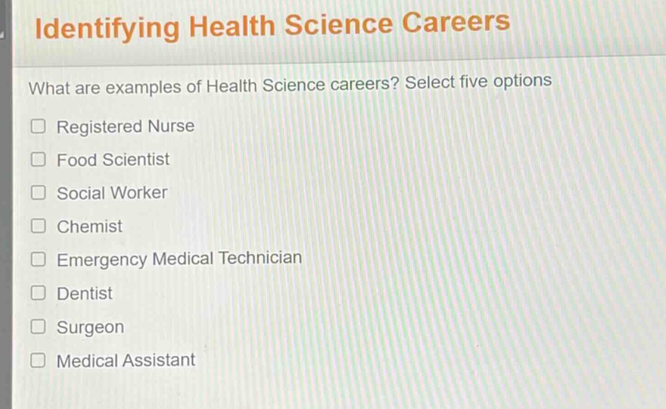 identifying health science careers what are examples of health science …