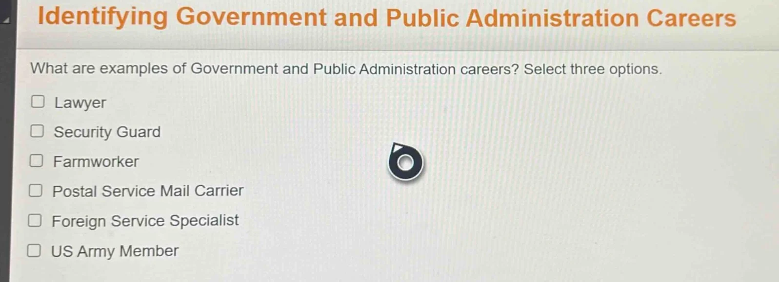 identifying government and public administration careers what are examp…