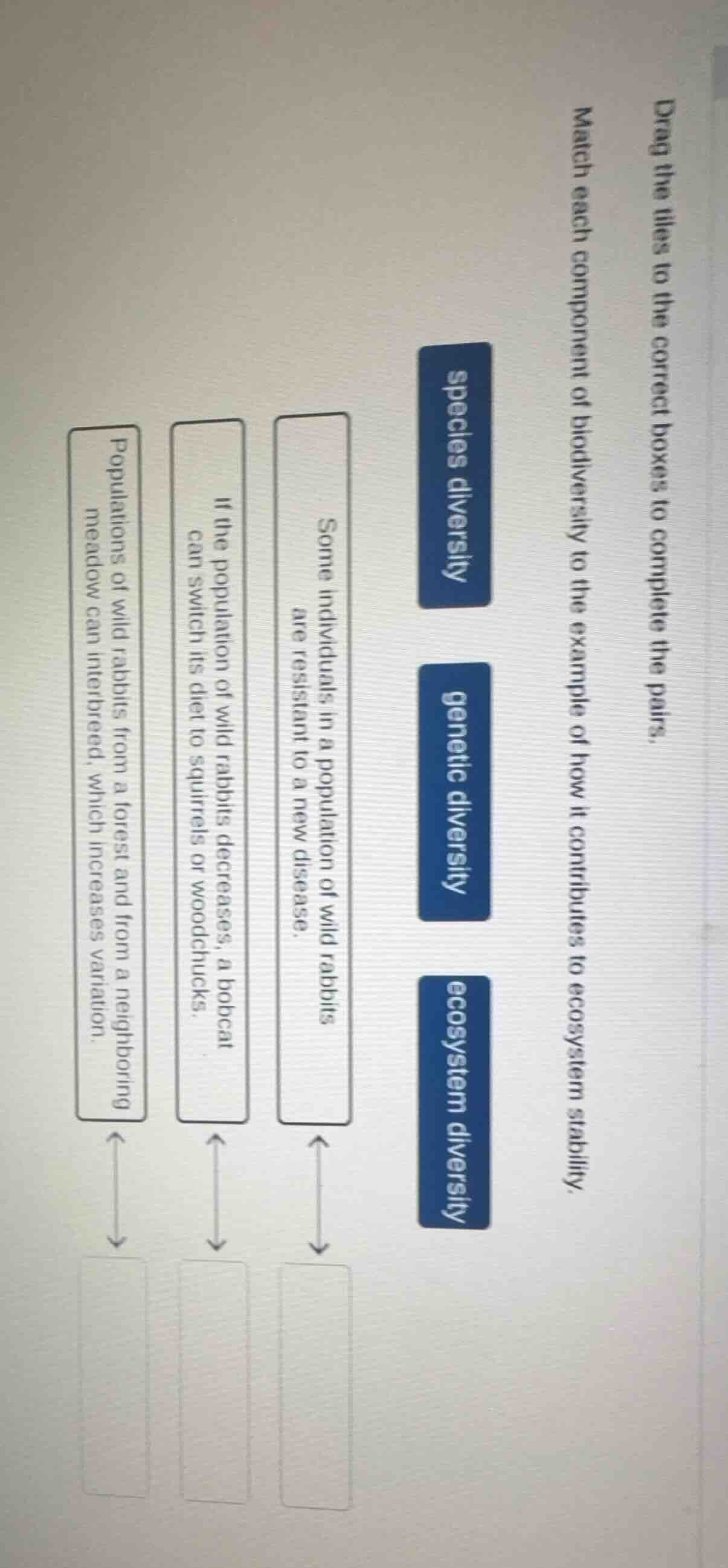 drag the tiles to the correct boxes to complete the pairs. match each c…